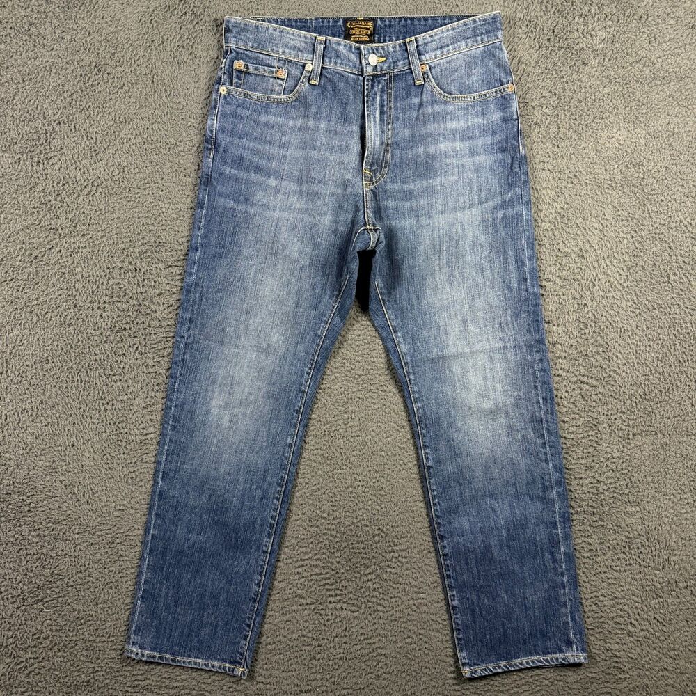 Civilianaire x Allen Edmonds Jeans Mens 32x30 Blue Dean Straight Fit Dark Wash